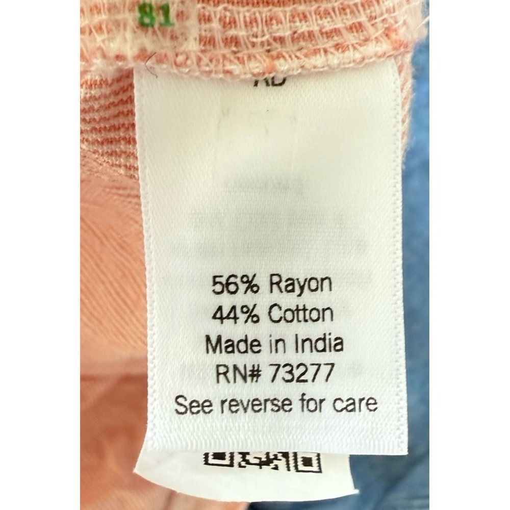 Lauren Conrad Pink and White Stripe Peasant Top Women's Size XXL - Picture 6 of 6